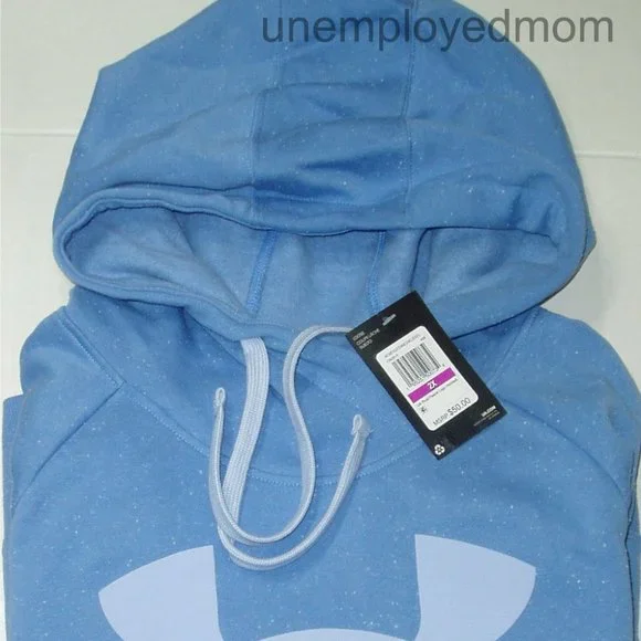 Women's Under Armour Hoodie Athletic Rival Fleece Speckled Top Sport Shirt - Picture 3 of 9